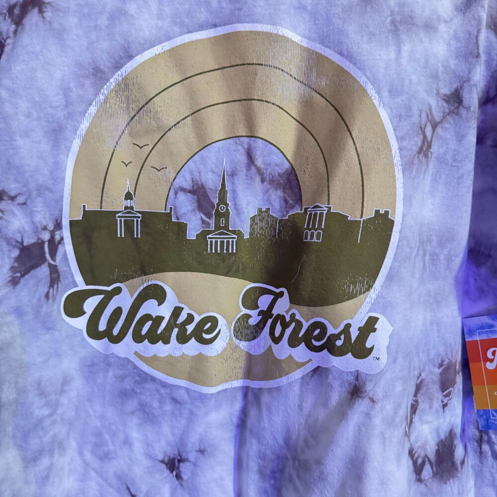 Throwback by Upscale Apparel WAKE FOREST Tye Dye Long Sleeved Shirt SZ M NWT